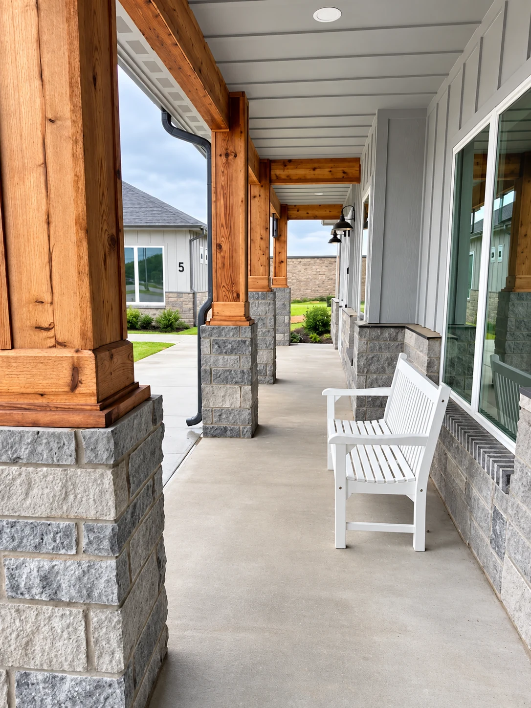 Covered porch entry at Traders Office Park