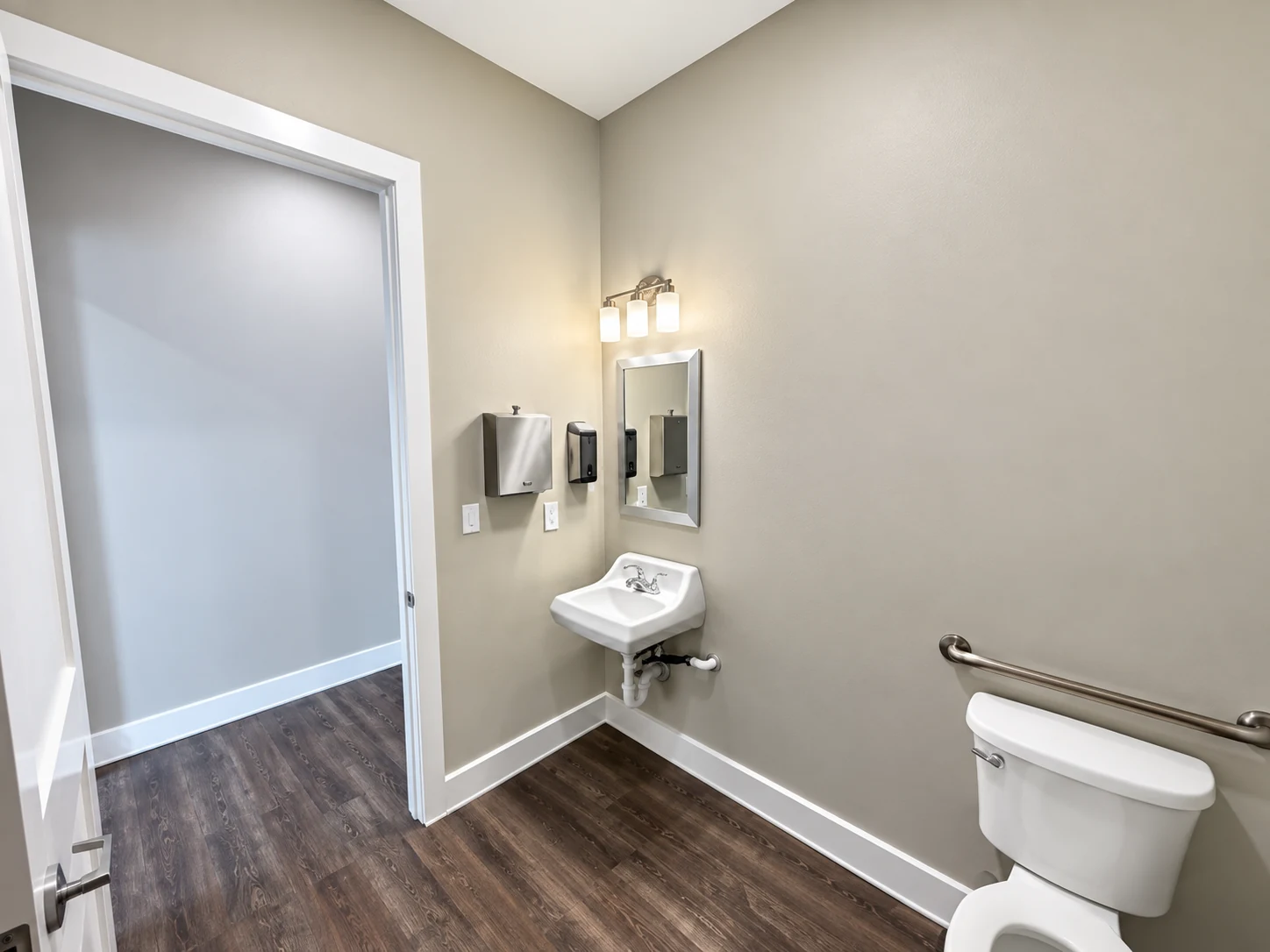 Finished private restroom