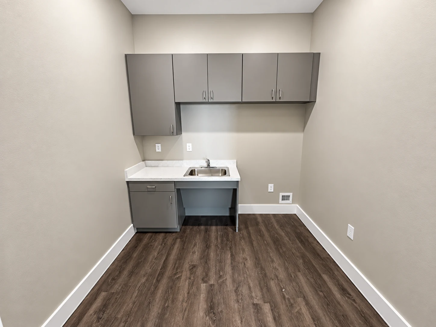Finished office breakroom